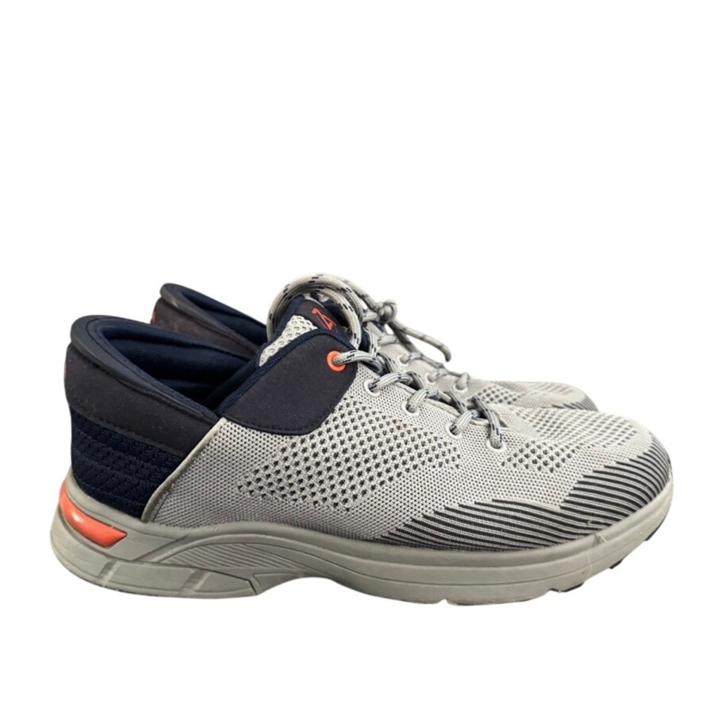 Zeba Hands-Free Gray Navy Orange Slip On Sneakers Mens Size 12 Walking Shoes